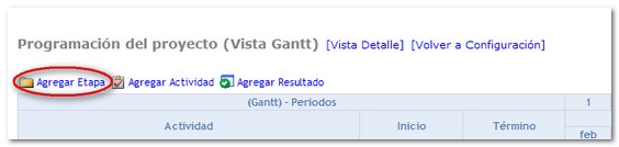 Agregar Etapa