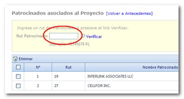 Rut patrocinador