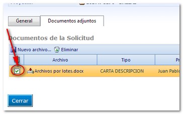 Ubicación CheckBox Archivo